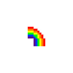 Fototapeta premium Pixel Rainbow Retro Bit Game Art Style 8 Bit