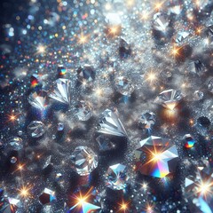 crystal sparkle background, diamond dust, refracted light