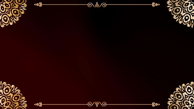 Animated Pattern Botanical Serenity Gold Mandala Islamic Background