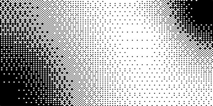 pixel gradient backgrounds with bitmap effect, black and white, vector, isolated on white background.
