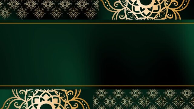 Animated Pattern Orbital Eternum Mandala Gold Ramadan Title Background