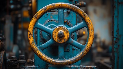 Old Industrial Valve Wheel.