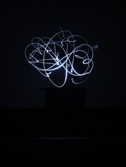 Artistic light lines in the dark