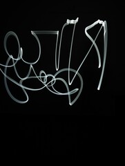 vector illustration of a black and white Light Lines