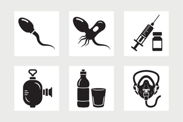     Medical and health care icons collection vector illustration.
