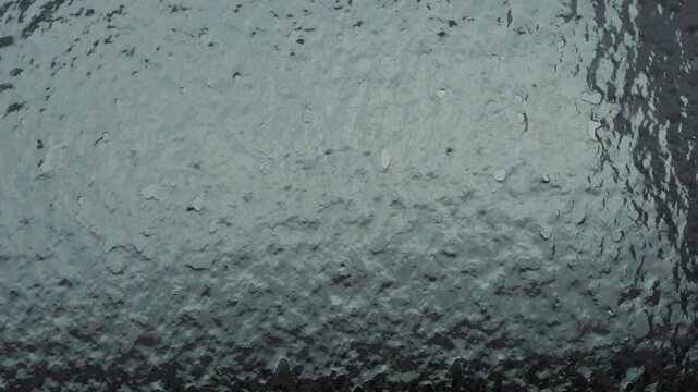 ice on the glass surface