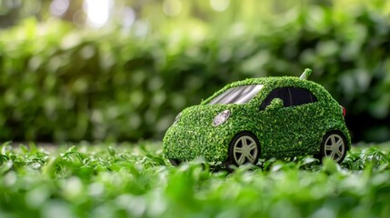 A futuristic electric car designed with eco-friendliness in mind.