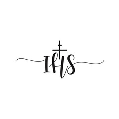 IHS monogram with cross, a religious symbol of Jesus Christ.