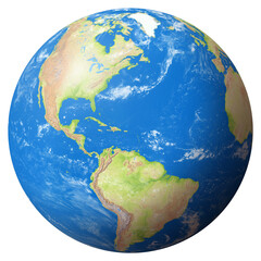 Fototapeta premium View of the Earth Globe from Space showing British Virgin Islands
