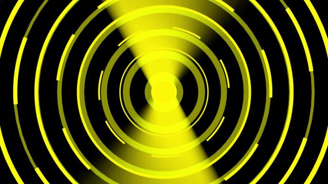 Digital Radar Screen with World Map and HUD Elements animation on the black background.