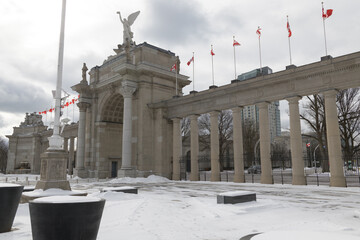 Naklejka premium Canadian National Exhibition monumental archway designed by Chapman and Oxley, 1927, called the Princes' Gates, Toronto