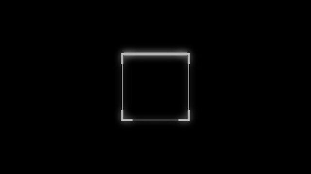 Empty Qr code animation. Neon QR code scanning demo icon motion. Animated Glowing Biometric scanning. fingerprint icon motion graphic video footage.