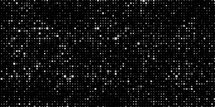 Abstract black and white pixel grid background. Square pixels pattern backdrop