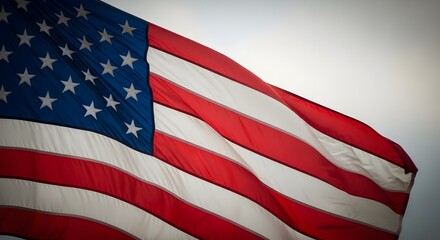 Obraz premium American flag on labor day celebrating workers rights and freedom