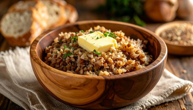 Slowenische Ajdovi žganci mit Butterschmalz
