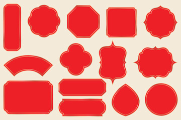 set of chinese traditional frame design, background decoration