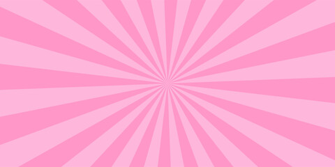 Pink rose light burst background with sunbeams. Invitation card template (party birthday invite) © Alfin