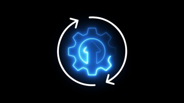 Continuous improvement concept. Solving problems, improving organizational processes.  Motion graphics of business goals achievement idea. 