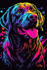 Energetic Labrador Retriever Smiling and Happy