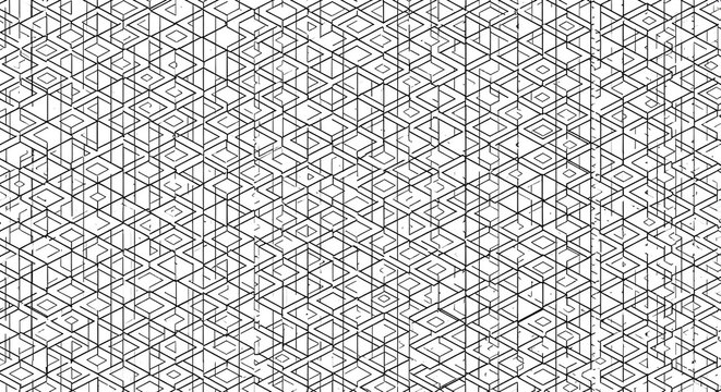 Traditional Japanese Asanoha Star Geometric Seamless Pattern