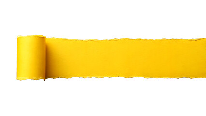Torn White Paper Reveals Yellow Background Transparen