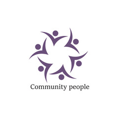 Obraz premium Community, network and social logo design vector