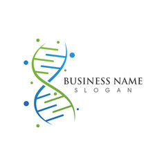 DNA illustration logo vector