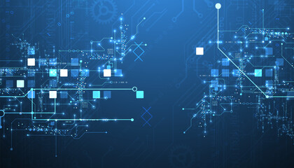 Obraz premium Abstract background on technological and scientific topics. Vector format.