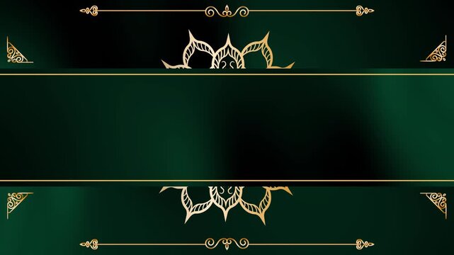 Gentle Motion Herbal Aura Pattern Mandala Gold Islamic Background