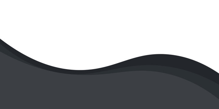 Header footer black grey gray curve abstract style border frame vector illustration banner background design