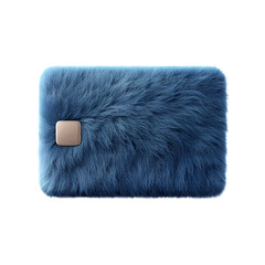 Blue Fluffy Credit Card Icon Isolated Transparent