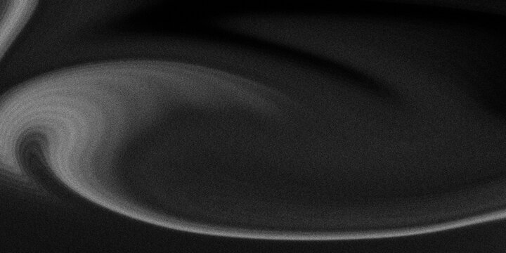 Monochrome abstract background with a soft, grainy texture and a fluid, smoke-like swirl, perfect for a moody, cinematic film effect, a minimalist wallpaper, or a sophisticated design.
