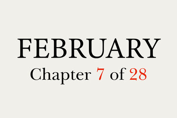 February chapter 7 of 28 with a cream background