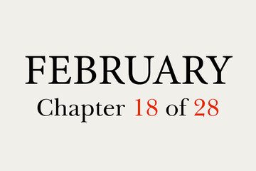 February chapter 18 of 28 with a cream background