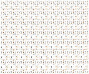 Seamless Pattern Small Orange Blue Stars on White Background Digital Graphic Design