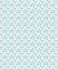Geometric Seamless Pattern Blue Red Dots Squares Abstract Digital Background