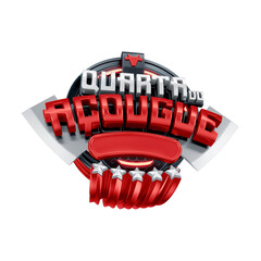 3D Asset - Retail Badge &ldquo;Butcher Wednesday&rdquo; with Isolated Background