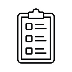 A outline icon illustrating shipment checklist documentation.