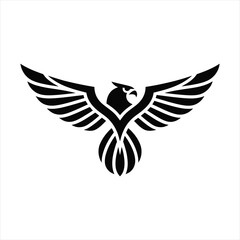 Obraz premium Premium eagle head and wings mascot for luxury and law firm branding