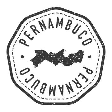 Vintage style vector stamp of the Brazilian region of Pernambuco