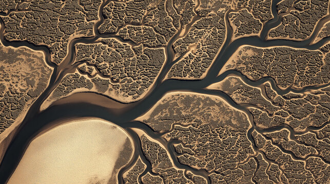 A striking aerial nature pattern ideal for abstract concepts.