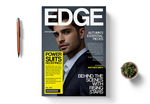 Modern Men Fashion Magazine Cover Design
