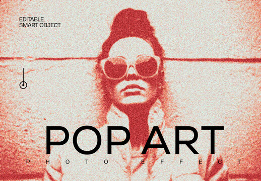 Pop Art Style Photo Effect Mockup