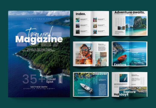 Travel Magazine Design Layout