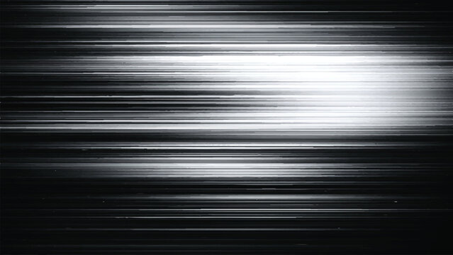 Abstract blurry white light on black background