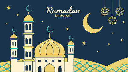 Laylatul Qadr Night of Power Ramadan Mubarak Background Vector