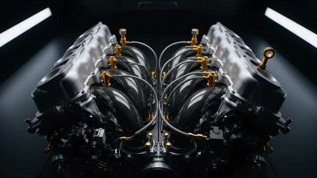 V12 Engine Assembly Time-Lapse: Carbon Fiber Intake Manifolds to Polished Aluminum Components
