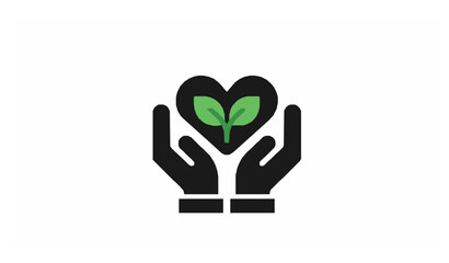 Nurturing New Life Care Symbol Hands and Growth Icon Vector