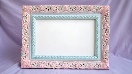 Elegant carved picture frame with intricate design