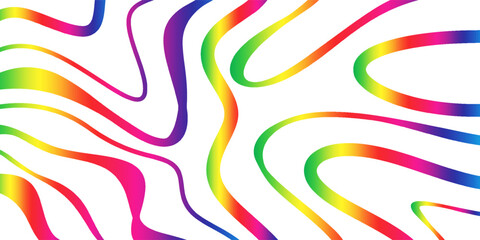 Vibrant Rainbow Abstract Waves Create Dynamic Colorful Stripes for Modern Art Background